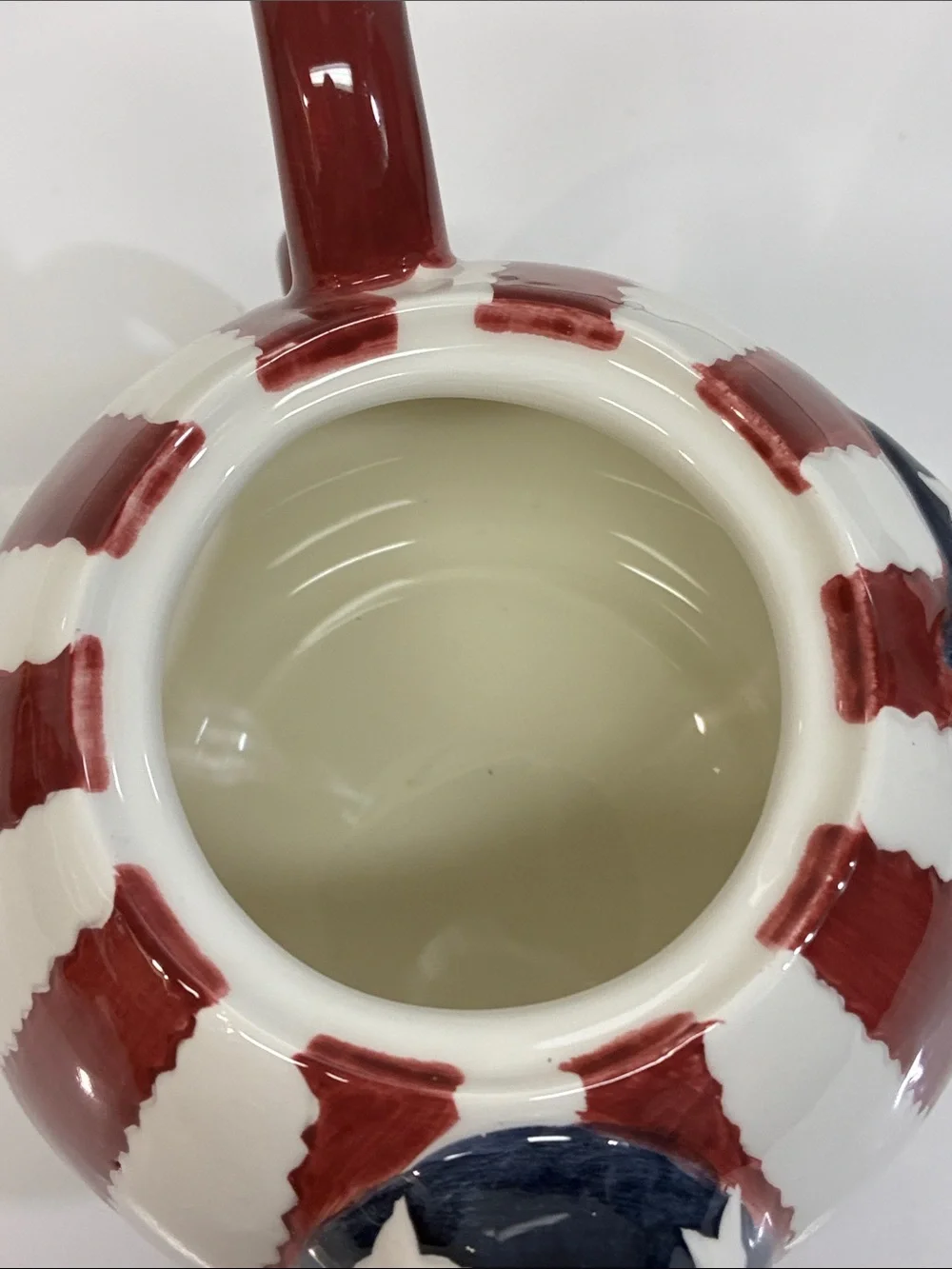 Patriotic Star Ceramic Teapot and Cup Set - Red, White & Blue